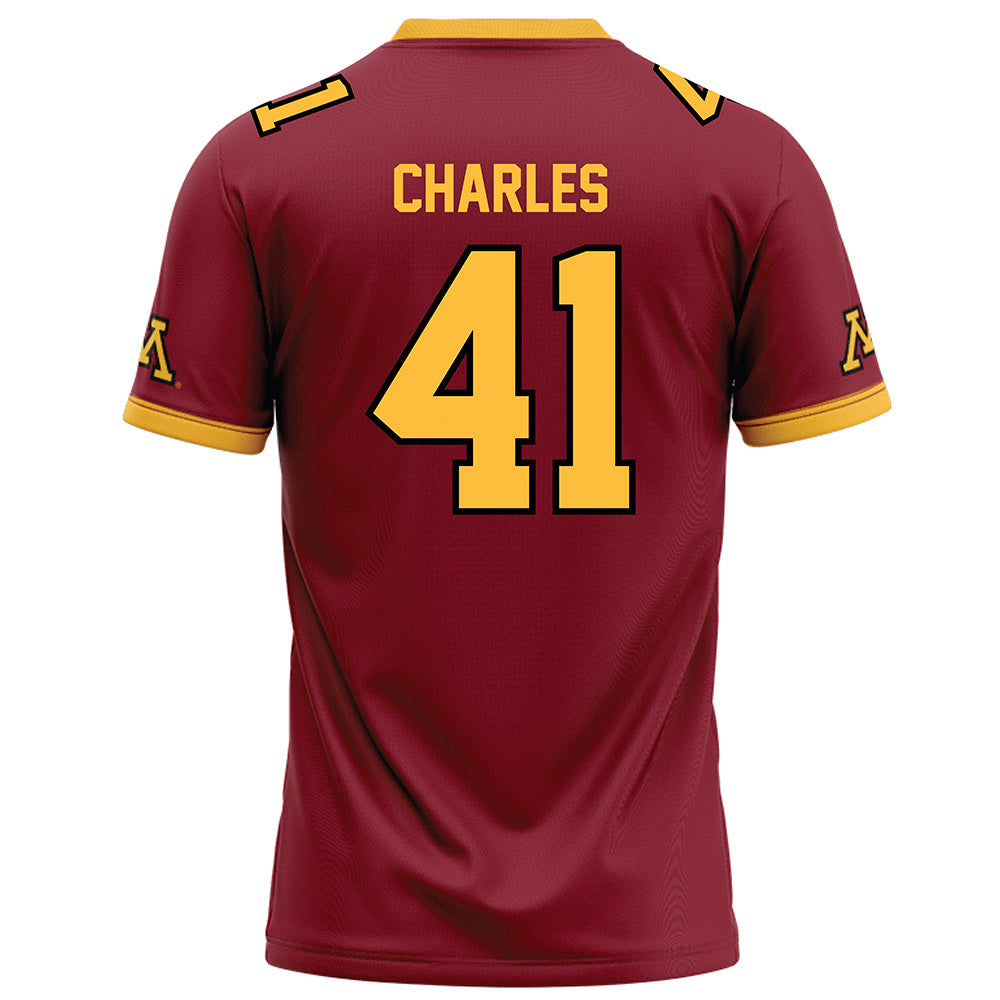 Minnesota - NCAA Football : Anthony Charles - Maroon Football Jersey-1
