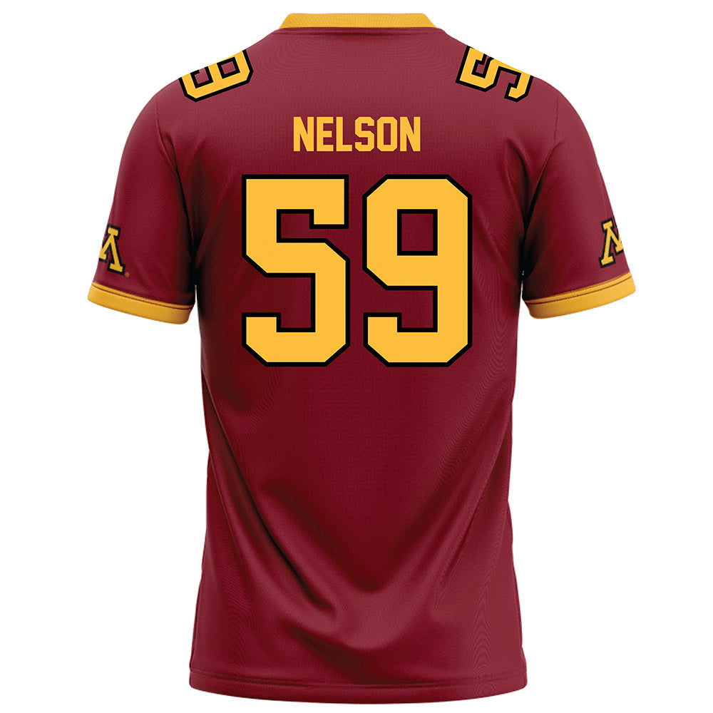 Minnesota - NCAA Football : Tony Nelson - Maroon Football Jersey-1