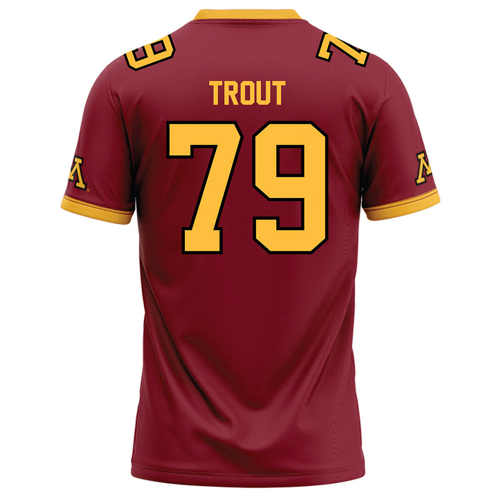 Minnesota - NCAA Football : Andrew Trout - Maroon Football Jersey-1