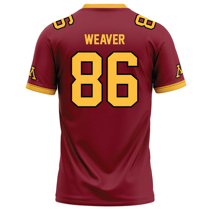 Minnesota - NCAA Football : Gabe Weaver - Maroon Football Jersey-1