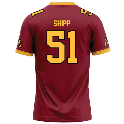 Minnesota - NCAA Football : Daniel Shipp - Maroon Football Jersey-1