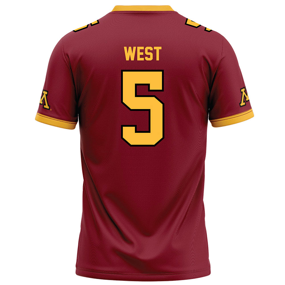 Minnesota - NCAA Football : Aydan West - Maroon Football Jersey-1
