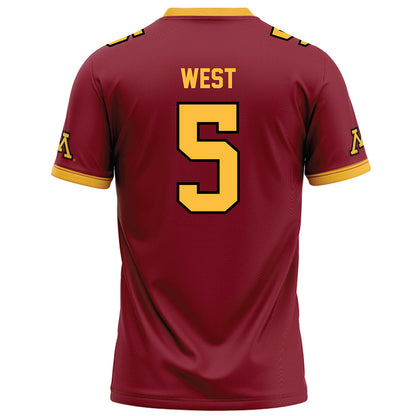 Minnesota - NCAA Football : Aydan West - Maroon Football Jersey-1