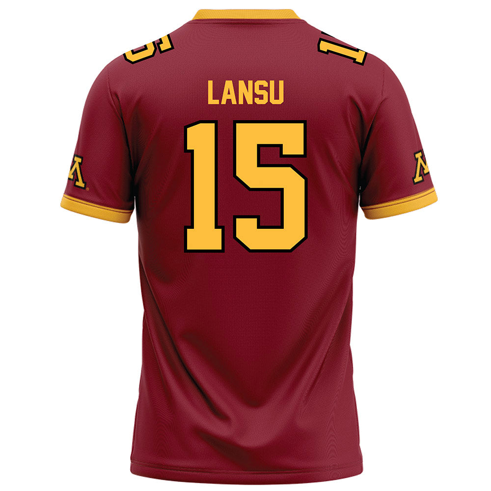 Minnesota - NCAA Football : Owen Lansu - Maroon Football Jersey-1