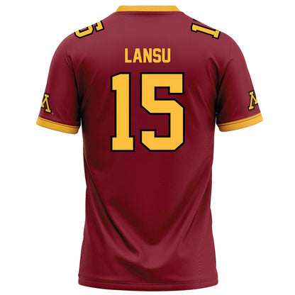 Minnesota - NCAA Football : Owen Lansu - Maroon Football Jersey-1