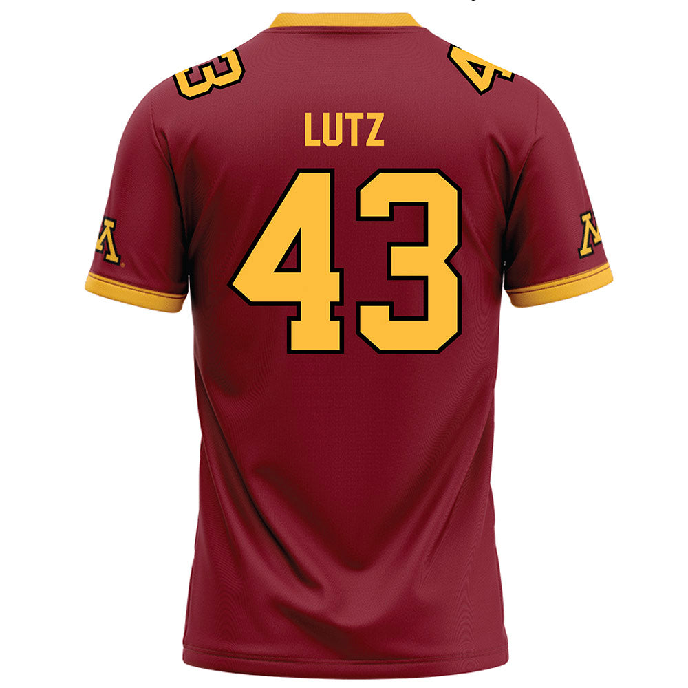 Minnesota - NCAA Football : Jakob Lutz - Maroon Football Jersey-1