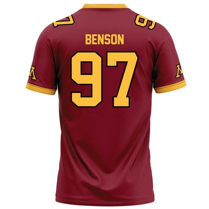 Minnesota - NCAA Football : Jeremiah Benson - Maroon Football Jersey-1