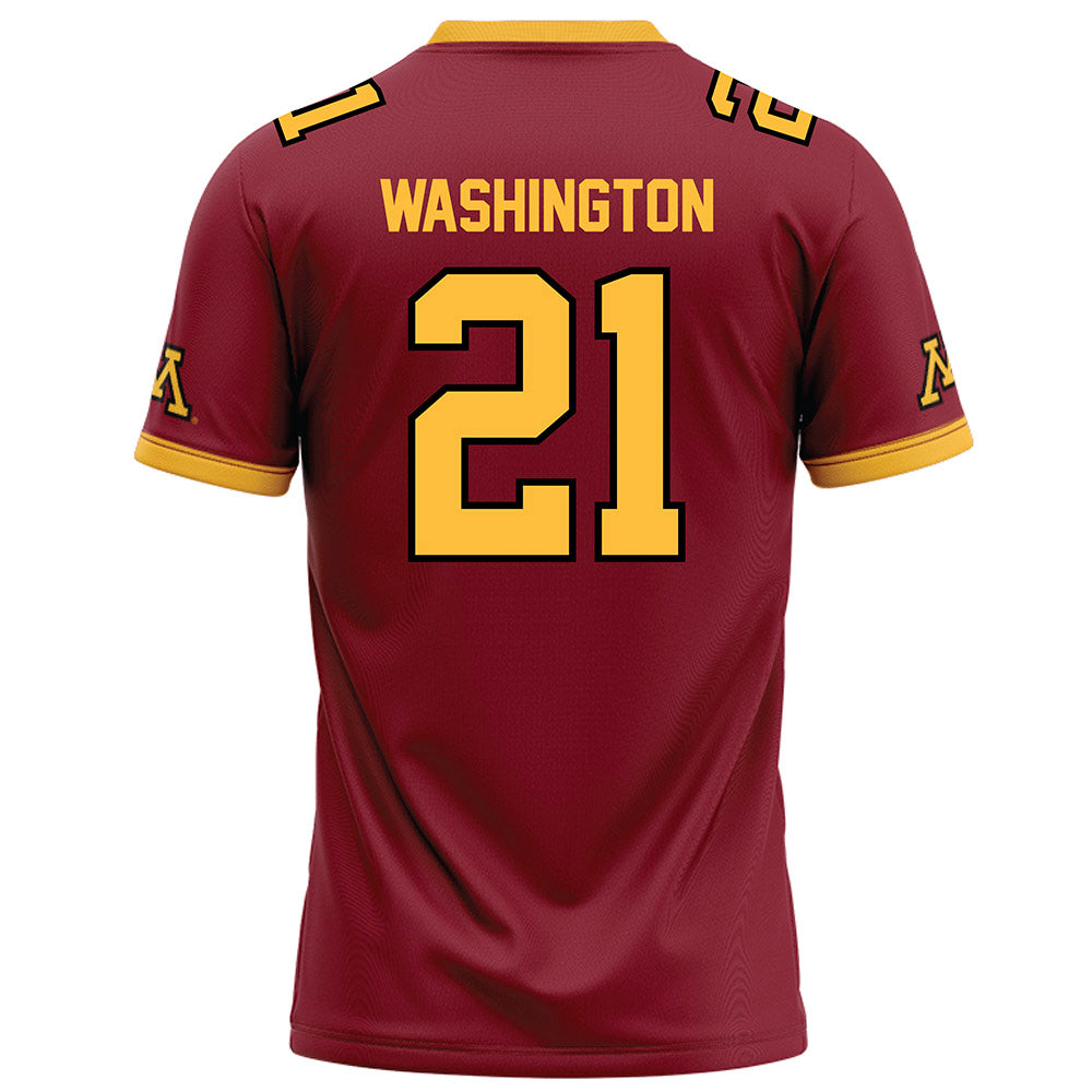 Minnesota - NCAA Football : Grant Washington - Maroon Football Jersey-1
