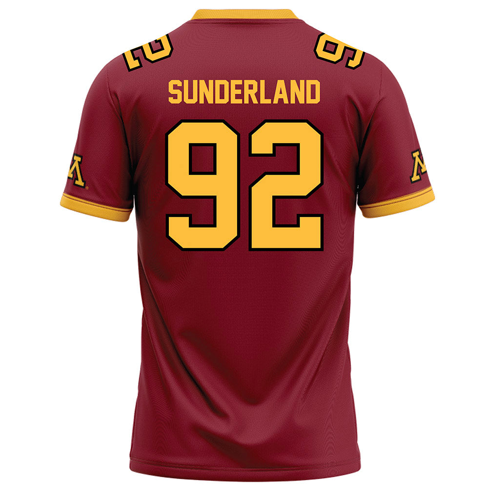 Minnesota - NCAA Football : Beckham Sunderland - Maroon Football Jersey-1