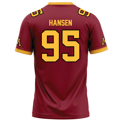 Minnesota - NCAA Football : Colin Hansen - Maroon Football Jersey-1