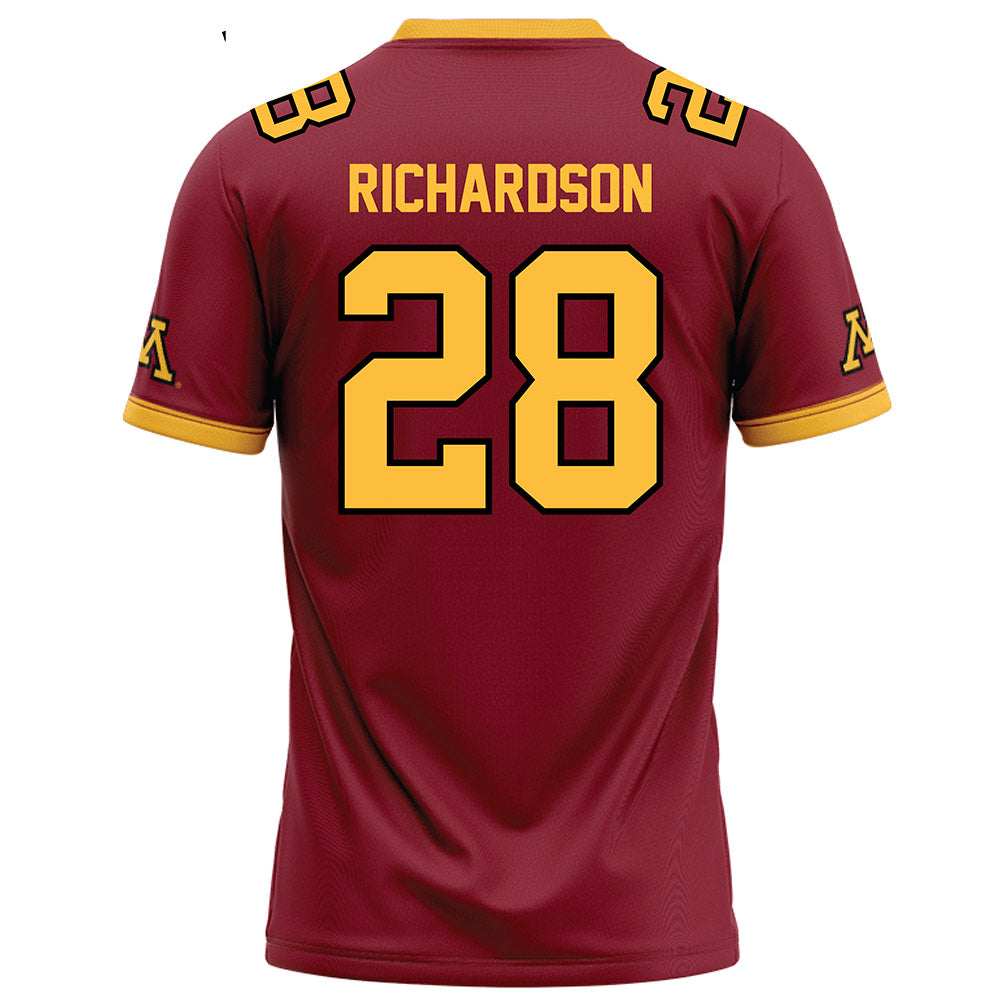 Minnesota - NCAA Football : Trason Richardson - Maroon Football Jersey-1