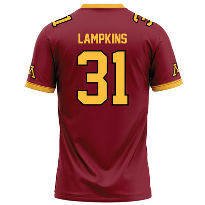 Minnesota - NCAA Football : Jordan Lampkins - Maroon Football Jersey-1