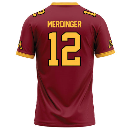 Minnesota - NCAA Football : Michael Merdinger - Maroon Football Jersey-1