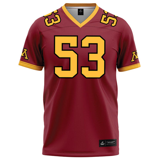 Minnesota - NCAA Football : Nate Cleveland - Maroon Football Jersey-0