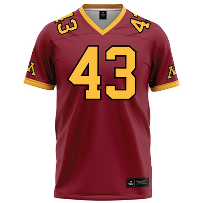 Minnesota - NCAA Football : Ethan Stendel - Maroon Football Jersey-0