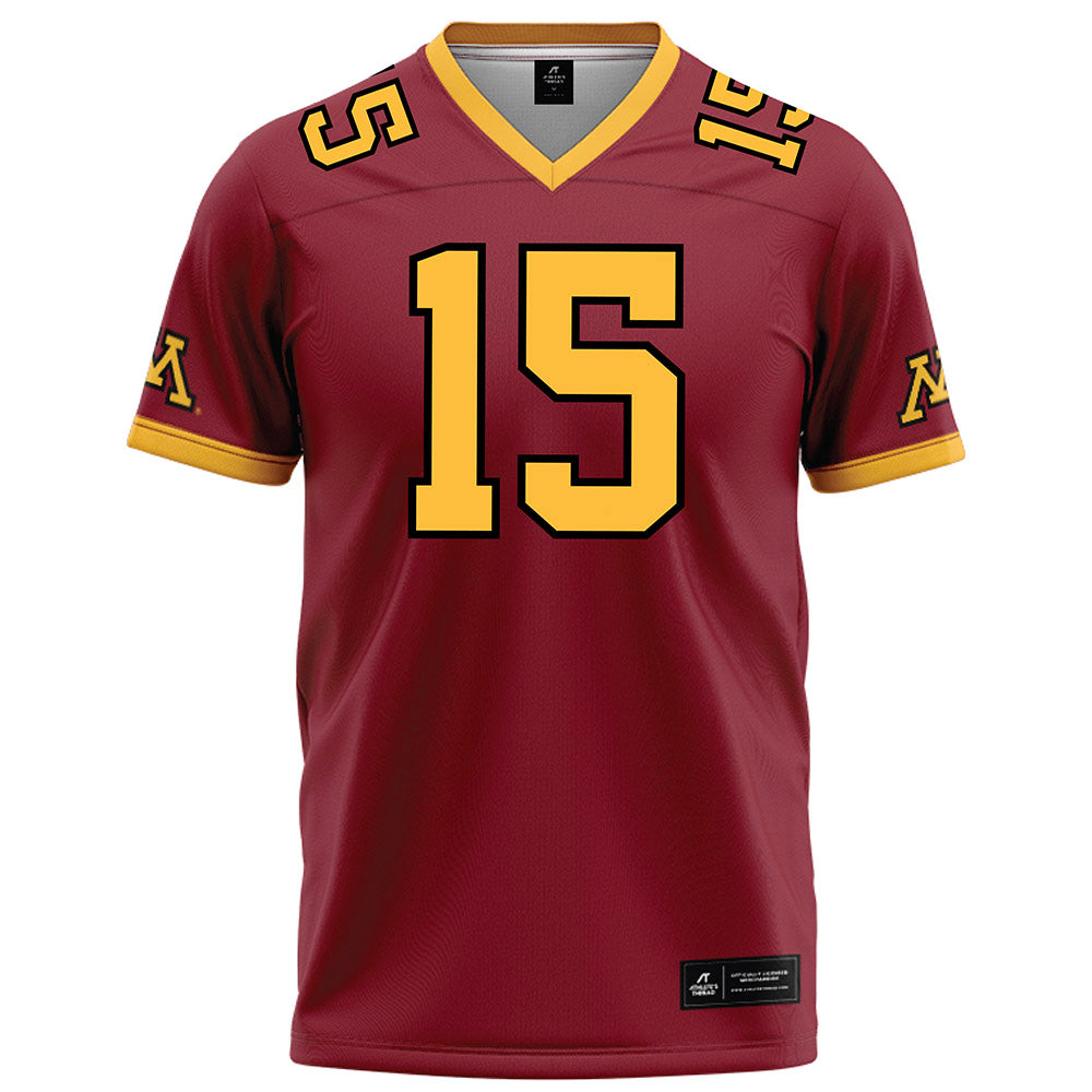 Minnesota - NCAA Football : Owen Lansu - Maroon Football Jersey-0