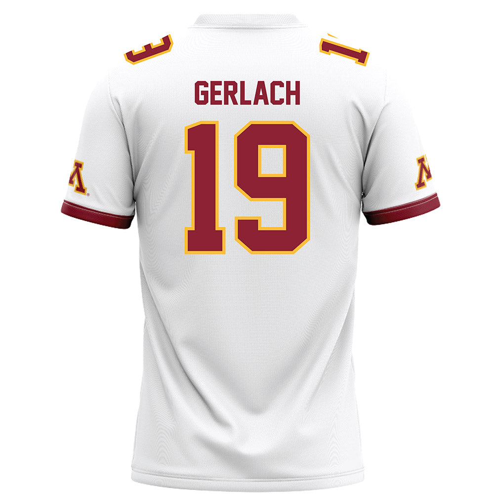 Minnesota - NCAA Football : Joey Gerlach - White Football Jersey-1