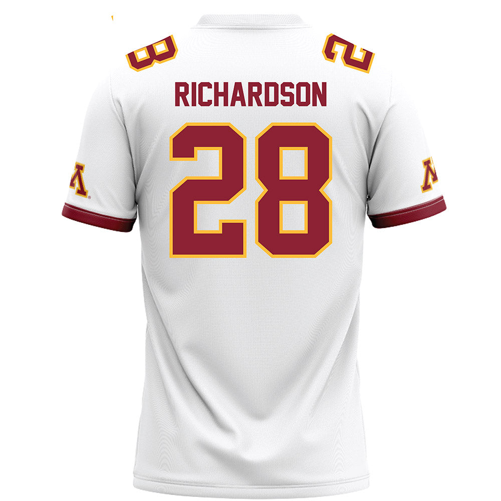 Minnesota - NCAA Football : Trason Richardson - White Football Jersey-1