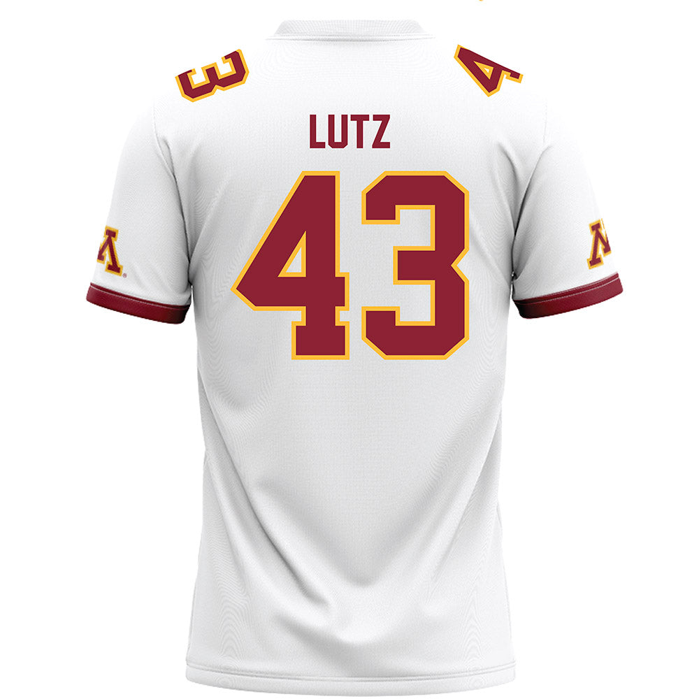 Minnesota - NCAA Football : Jakob Lutz - White Football Jersey-1