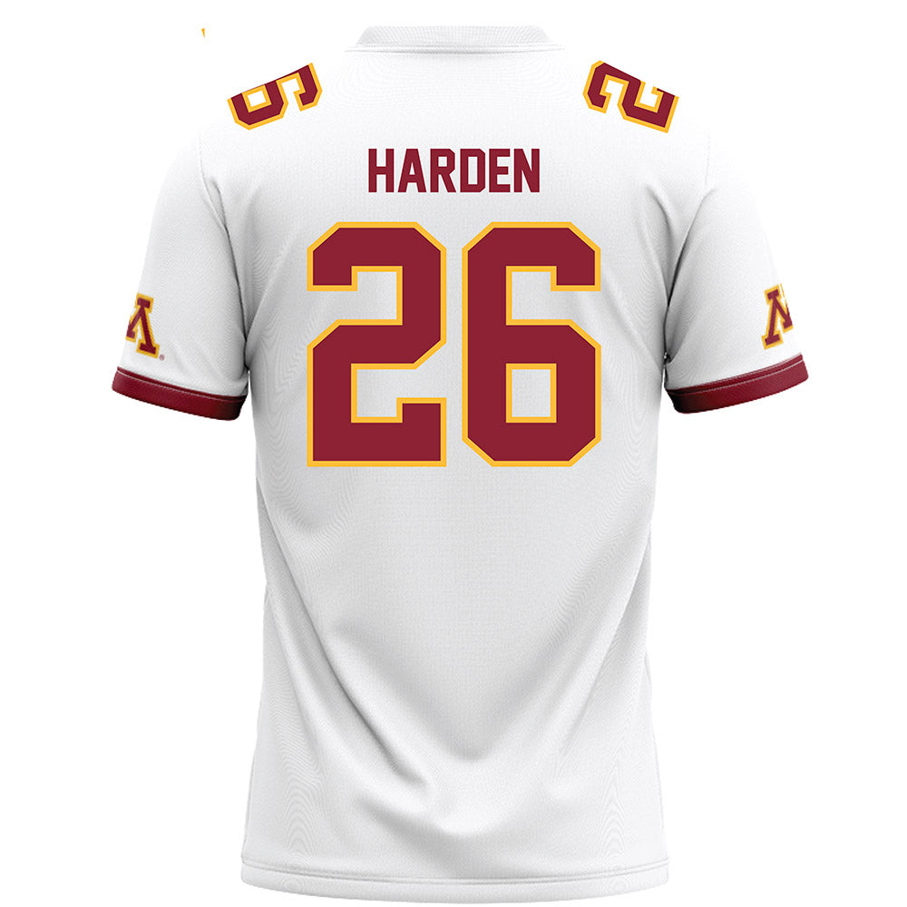 Minnesota - NCAA Football : Zack Harden - White Football Jersey-1