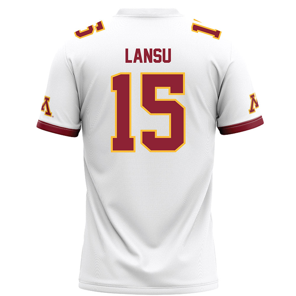 Minnesota - NCAA Football : Owen Lansu - White Football Jersey-1