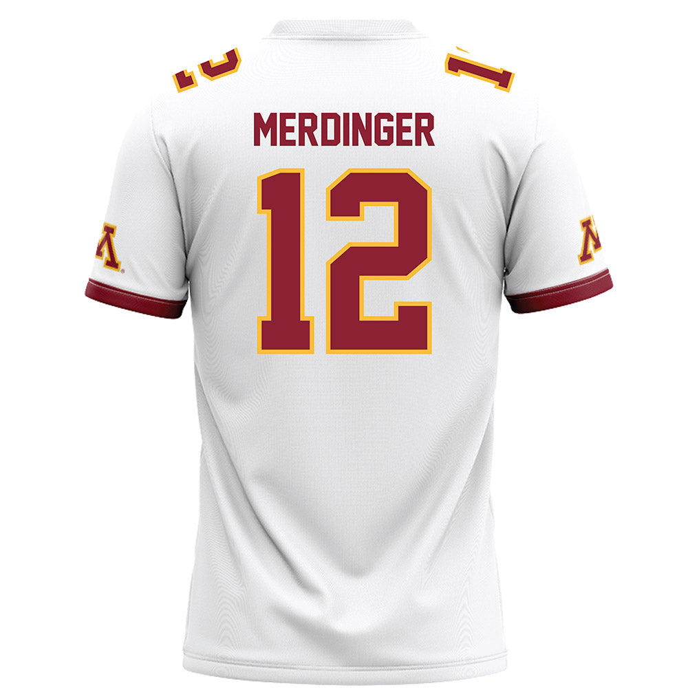 Minnesota - NCAA Football : Michael Merdinger - White Football Jersey-1