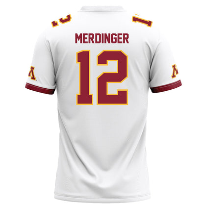 Minnesota - NCAA Football : Michael Merdinger - White Football Jersey-1