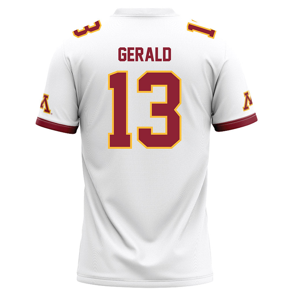 Minnesota - NCAA Football : Mike Gerald - White Football Jersey-1