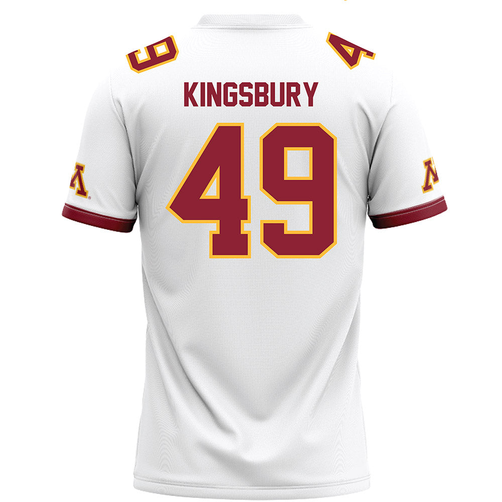 Minnesota - NCAA Football : Matt Kingsbury - White Football Jersey-1