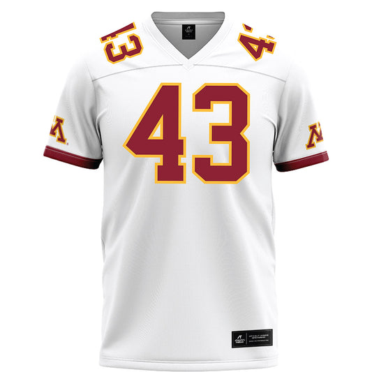 Minnesota - NCAA Football : Jakob Lutz - White Football Jersey-0