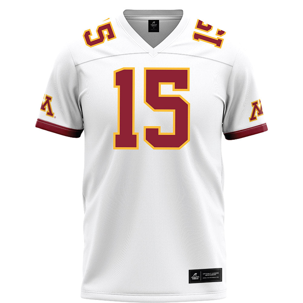 Minnesota - NCAA Football : Owen Lansu - White Football Jersey-0