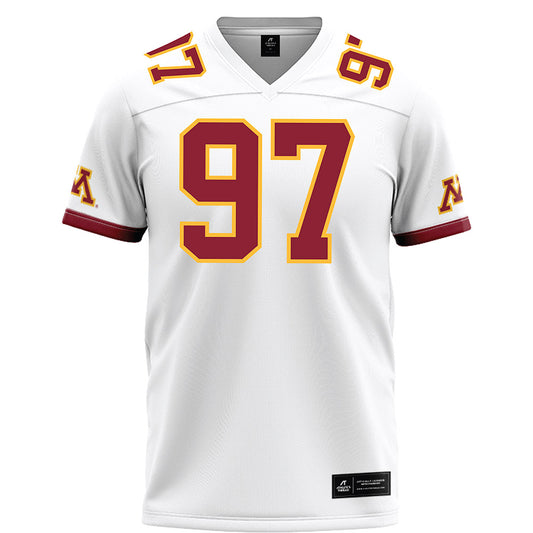 Minnesota - NCAA Football : Jeremiah Benson - White Football Jersey-0