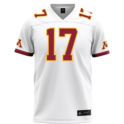 Minnesota - NCAA Football : John Nestor - White Football Jersey-0
