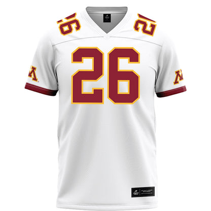 Minnesota - NCAA Football : Zeke Bates - White Football Jersey-0