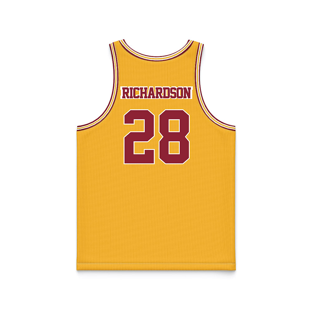 Minnesota - NCAA Football : Trason Richardson - Gold Basketball Jersey-1