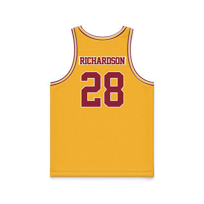 Minnesota - NCAA Football : Trason Richardson - Gold Basketball Jersey-1
