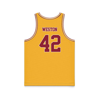 Minnesota - NCAA Football : Tom Weston - Gold Basketball Jersey-1