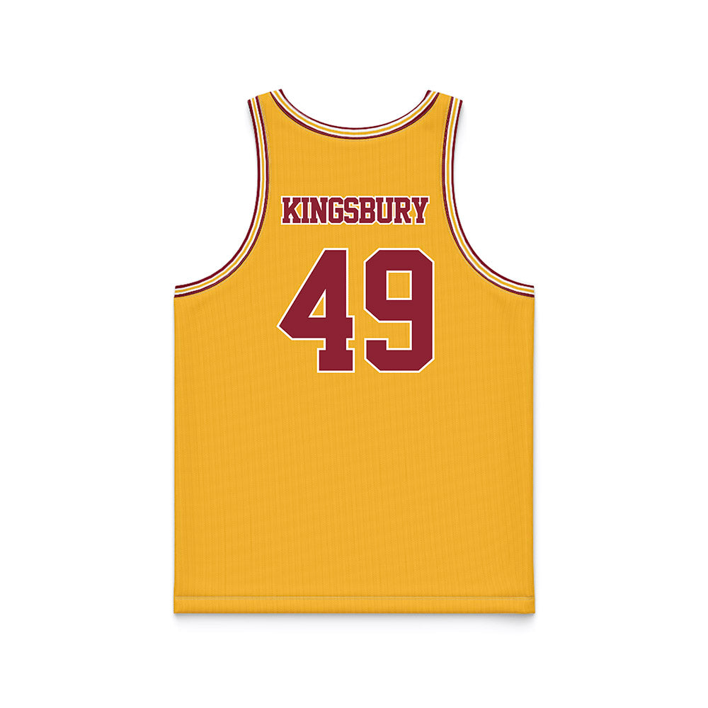 Minnesota - NCAA Football : Matt Kingsbury - Gold Basketball Jersey-1