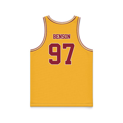 Minnesota - NCAA Football : Jeremiah Benson - Gold Basketball Jersey-1