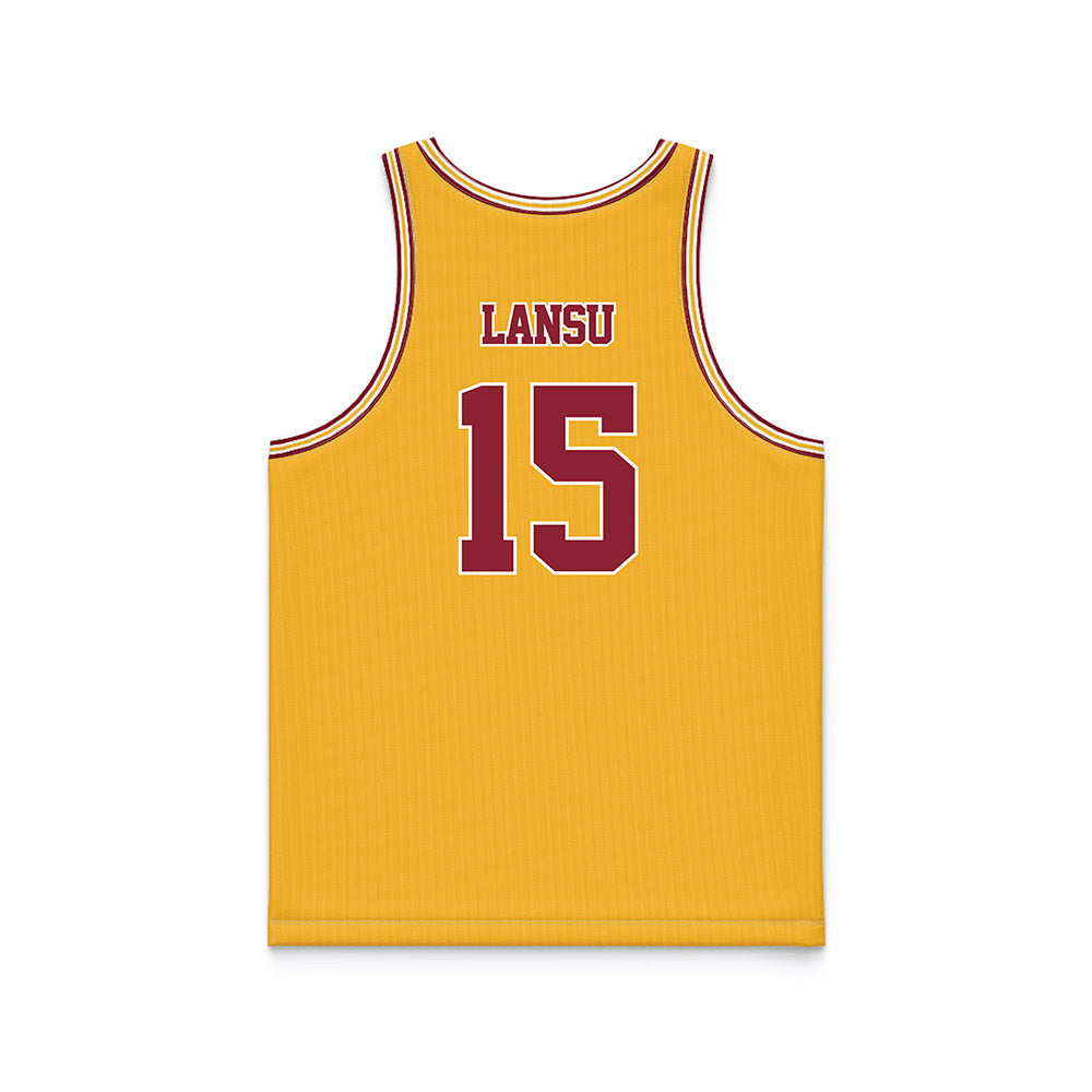Minnesota - NCAA Football : Owen Lansu - Gold Basketball Jersey-1