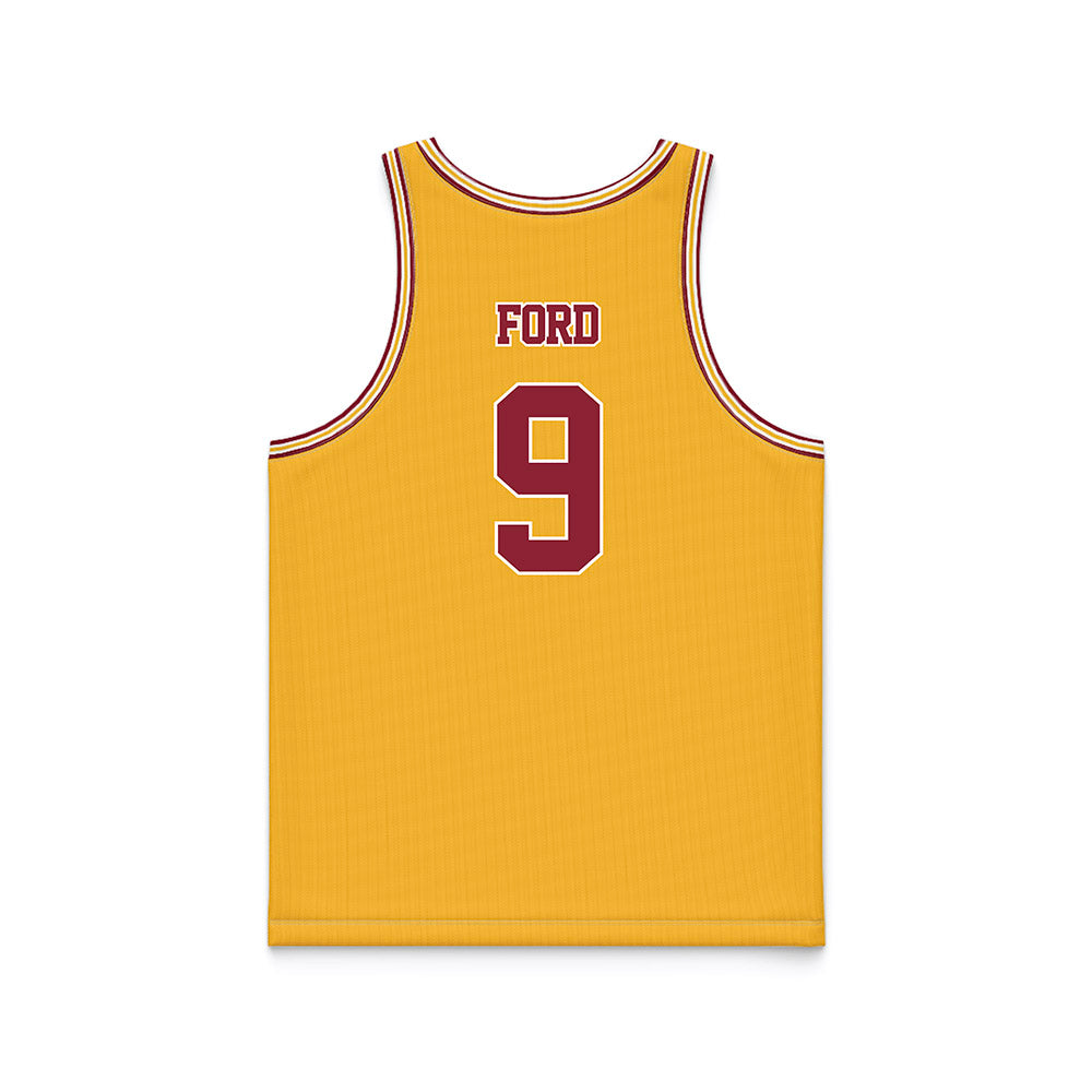 Minnesota - NCAA Football : Xavier Ford - Gold Basketball Jersey-1