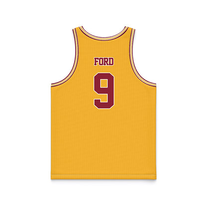 Minnesota - NCAA Football : Xavier Ford - Gold Basketball Jersey-1