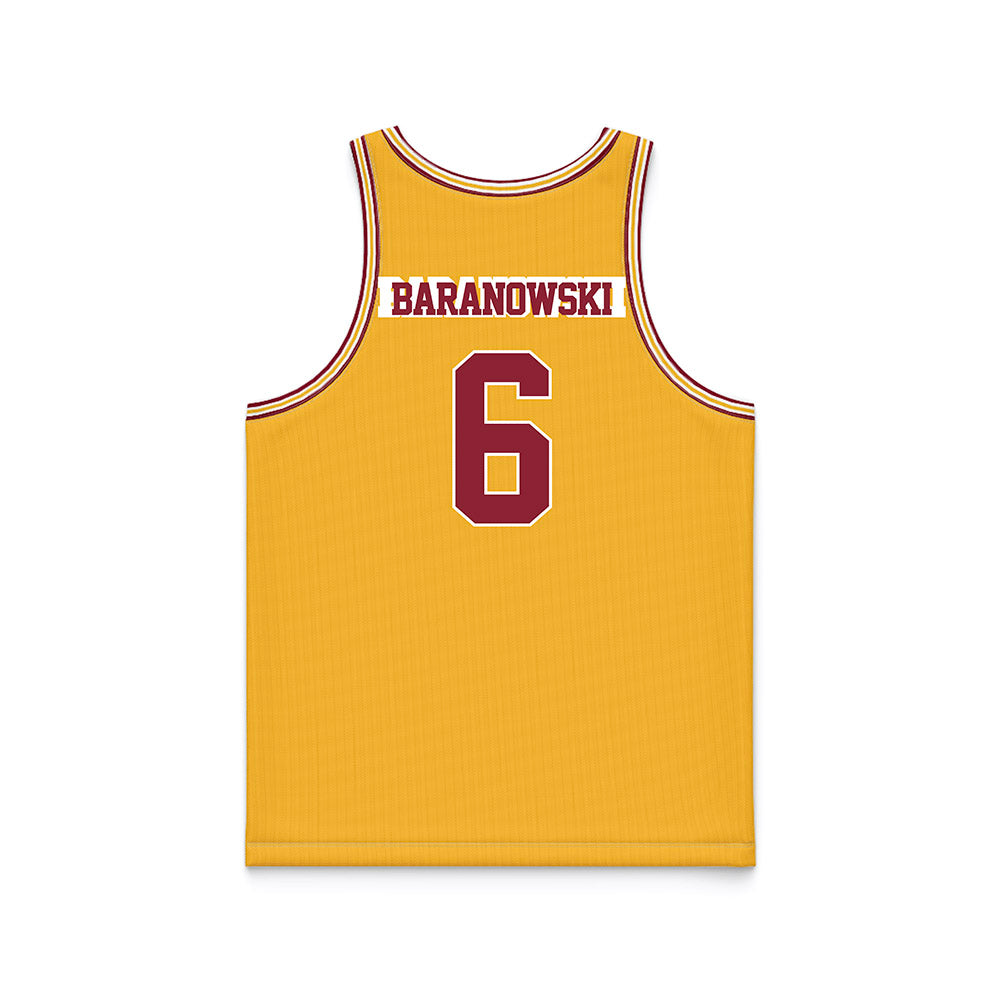 Minnesota - NCAA Football : Maverick Baranowski - Gold Basketball Jersey-1