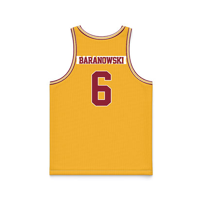 Minnesota - NCAA Football : Maverick Baranowski - Gold Basketball Jersey-1