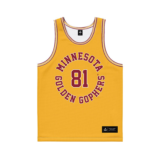 Minnesota - NCAA Football : Josiah Dozier - Gold Basketball Jersey-0