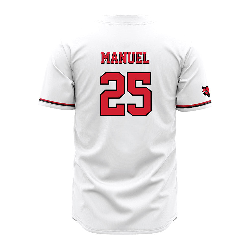 Arkansas State - NCAA Baseball : Cole Manuel - White Jersey-1
