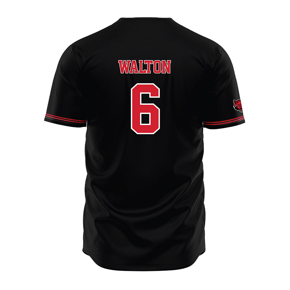 Arkansas State - NCAA Baseball : Lane Walton - Black Jersey-1