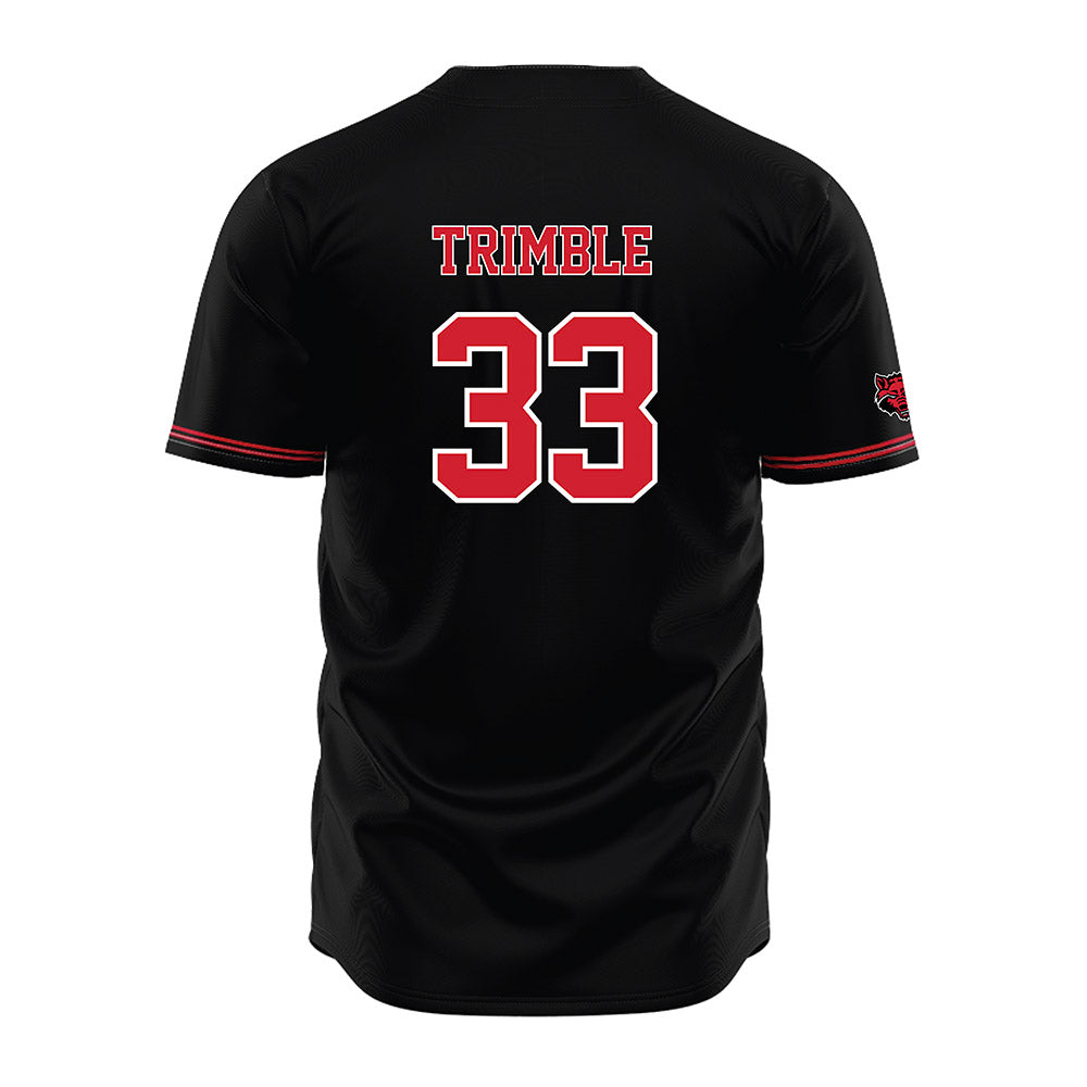 Arkansas State - NCAA Baseball : James Trimble - Black Jersey-1