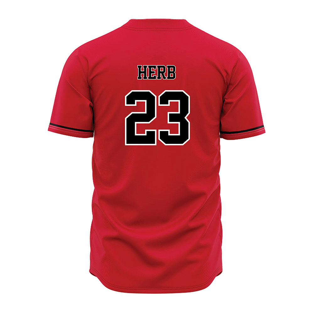 Arkansas State - NCAA Baseball : Tyler Herb - Red Jersey-1