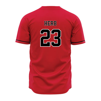 Arkansas State - NCAA Baseball : Tyler Herb - Red Jersey-1
